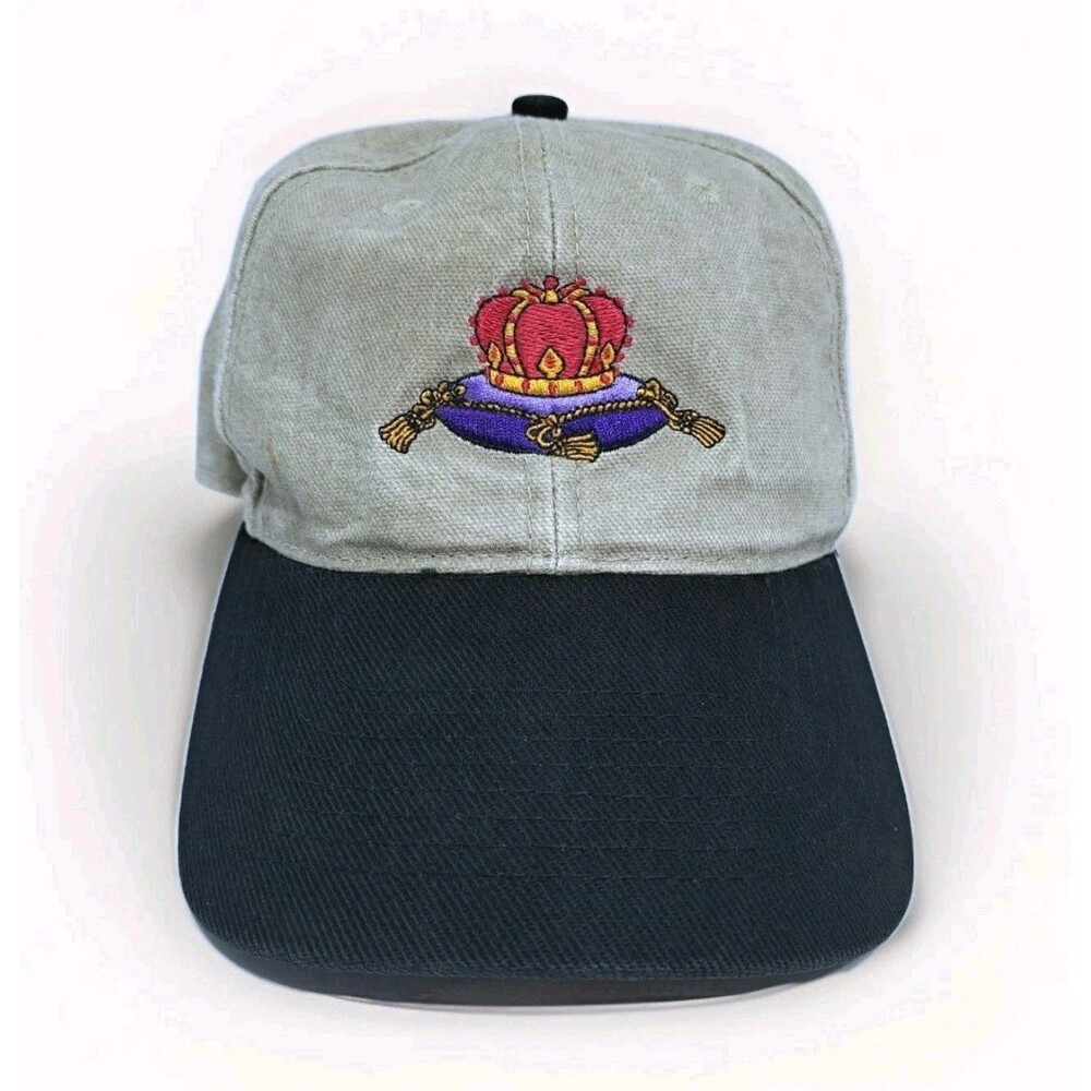 Crown Royal Whisky Adjustable Vintage Strapback Cap Hat Gray Purple